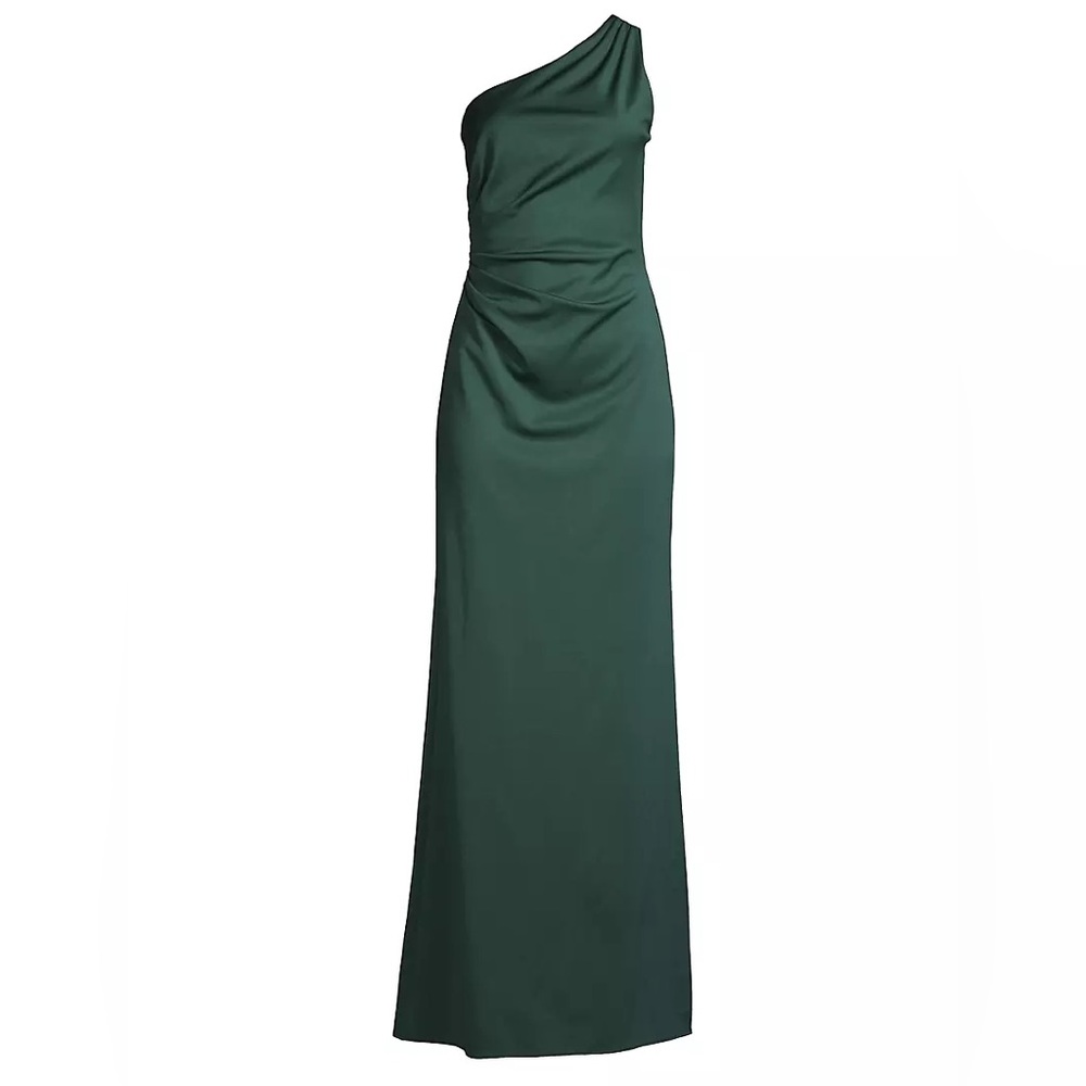 Sachin + Babi One Shoulder Dress in Deep Green - Picture 2 of 6